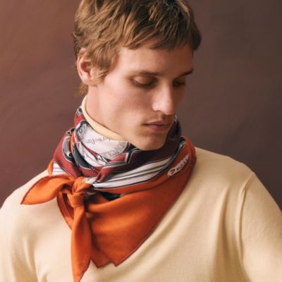 レッド - メンズ シルクマフラー＆カシミヤストール | Hermès